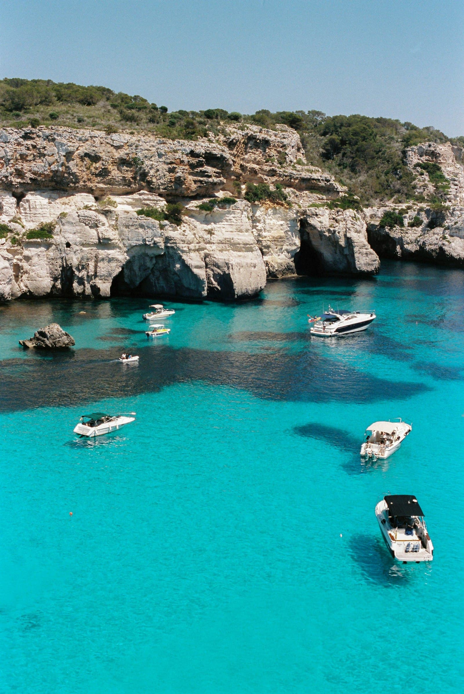 Day-boats in a Mediterranean cove